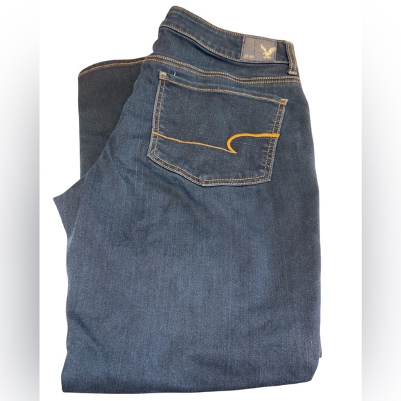 American Eagle Denim - American Eagle jeggings jeans super stretch button/zip closure pockets Sz 14 reg